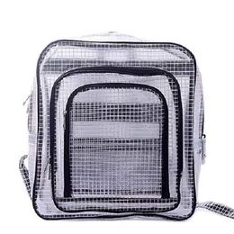 QIAOLIANQIAO ESD 15.7inch 40cm*35cm*15cm anti-static clear pvc backpack,cleanroom engineer tool bag full cover pvc for put computer tool working in clean room 1PCS