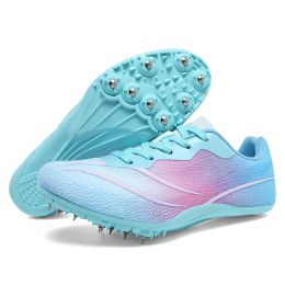 Shoes Men Women 8 Spikes Short Running Shoes Track Field Events Professional Competition Trainning Sprint Nail Sneakers