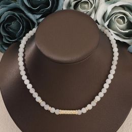 Choker Arrival Women Fashion Natural Stone Colorful Beads Elastic Necklace Zircon Beaded Smart Party Jewelry