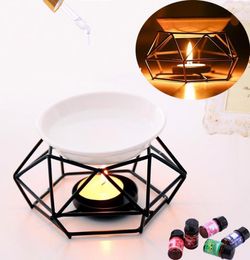 Stainless Steel Oil Burner Candle Aromatherapy Oil Burners Lamp Candle Candlestick Holder Home Yoga Room Decor Candle Holders Y0224460383