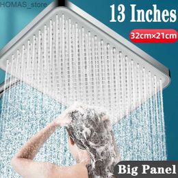 Bathroom Shower Heads 32cm Big Panel Large Flow Supercharge Ceiling Mounted Shower Head High Pressure Spray Nozzle Massage Rainfall Bathroom Shower Y240319