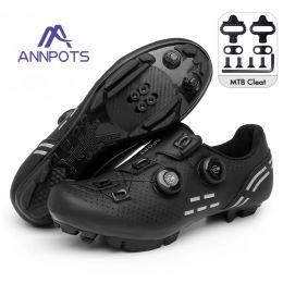 Footwear 2023 Women Mountain Racing Flat SPD Road Cycling Footwear Cycling Sneaker Mtb with Cleats Men Carbon Sports Speed Bike Shoes