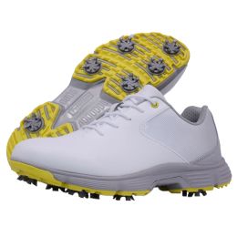 Shoes Men Professional Golf Shoes Waterproof Spikes Golf Sneakers Black White Mens Golf Trainers Big Size Golf Shoes for Men