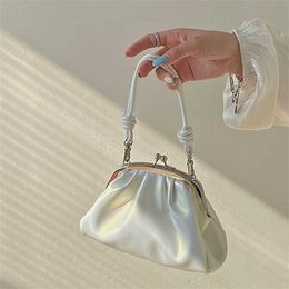 Chic Shoulder Bags Dumpling Womens designer handbags tote Cute Girl Folded Clip Evening Dress Handheld High End Crossbody Chain 240311