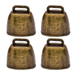 Party Supplies 4pcs Metal Cattle Bells Sheep Bell Ornament Farming Accessories (Bronze)