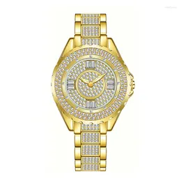 Wristwatches BS Luxury Elegant Women Diamond Watches Bracelet Ladies Quartz Fashion Clock Rose Gold Womens Dress Gift