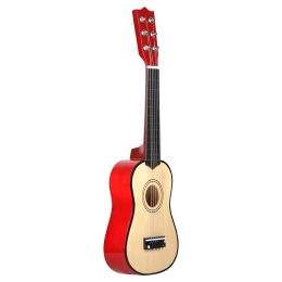 Guitar 21 inch Portable Mini Guitar Acoustic 6 Strings Ukulele Musical Instruments for Children Kids Beginners Educational Learning Toy