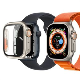 سلة Smartwatch لـ Apple Ultra Series 8 49mm Iwatch Marine Smart Sport Watch Wireless Charging Strap Box Cover