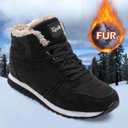 7 Hiking Boots Men's Snow Shoes Walking Men Platform Winter Fashion Warm Fur Plush Work Footwear 'S 384 383 49378 4938