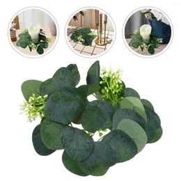 Decorative Flowers Spring Greenery Wreath Fake Aggregate Fruits