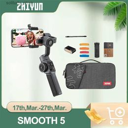 Stabilizers ZHIYUN SMOOTH 5 smartphone universal joint 3-axis handheld stabilizer for live video shooting and Vlog recording Q240319