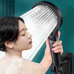 Bathroom Shower Heads High Pressure Shower Head With Filter 3 Modes Large Flow Water Saving Spray Nozzle Massage Rainfall Shower Bathroom Accessories Y240