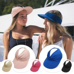 Ball Caps Summer Hat Women's Sun Visor Anti-ultraviolet Elastic Hollow Top Luxury Outdoors Cap For Girls Gorras Para Mujer