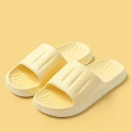 Slippers 2024 Summer Home Men Women Solid Slides Indoor Mute Non-Slip Bathing Flip Flops Sandals Soft Sole Flat Shoes