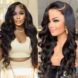 Synthetic Wigs Synthetic Wigs 13x4 Human Hair Lace Front Wig 13x6 Body Wave Transparent Hd Lace Frontal Wig Brazilian PrePlucked 6X4 Glueless Closure Wig Sale 240329