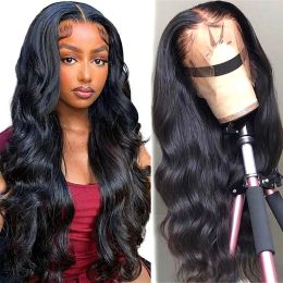 Wigs BEAUTY LUEEN Brazilian Body Wave Lace Front Wig 13x4 HD Transparent Wavy Human Hair Lace Frontal Wigs Pre Plucked With Baby Hair