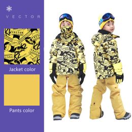 Suits Waterproof Ski Jackets Children Boys Snow Suit Coats Outdoor Winter Thick Warm Kids Ski Jackets Snow Pants