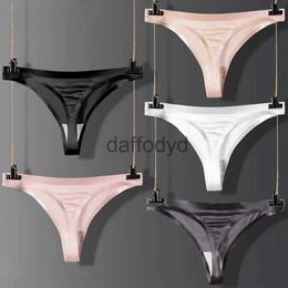 Women's Panties 2023 New Ice Silk Thong Sexy Panties for Ladies Seamless G-string Underwear Women Low-Rise Thongs Lingerie Bikini Cotton Crotch 240319