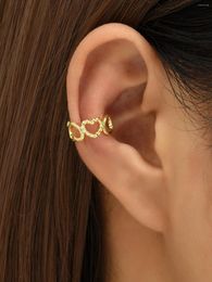 Backs Earrings 2024 Fashion Five Heart-shaped Female Earbone Clip Without Ear Hole Cuffs For Women