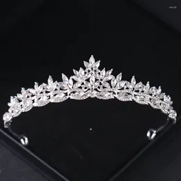Hair Clips Baroque Luxury Rhinestone Bridal Crown Tiara Silver Plated Crystal Prom Diadem Headband Wedding Accessories Jewellery