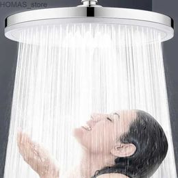 Bathroom Shower Heads Large Flow Supercharge Rainfall Ceiling Mounted Shower Head Silver 6 Modes Abs Thicken High Pressure Shower Bathroom Accessories Y240319