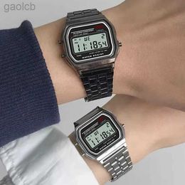 Relógios de pulso Luxo F91W Banda Relógio À Prova D 'Água Retro Digital Aço Inoxidável Esportes Militar Relógios Homens Mulheres Relógio de Pulso Eletrônico Relógio 24319