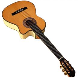 Guitar Flame maple back and side classic guitar 39 inch natural Colour 6 string high gloss classical guitar cutaway design