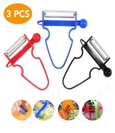 Magic 3pcs Peeler Set Trio Peeler Slicer Shredder Peeler Julienne Fruit Cutter Stainless Steel Zesters4751255