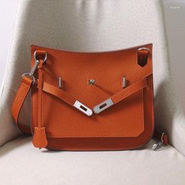 Totes Simple Fashion Women's Cowhide Shoulder Bag Elegant And Colourful Blooming Charm Large Capacity Leather Crossbody