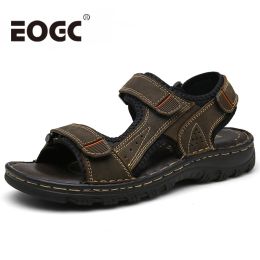 Sandals Hot Sale Men's sandals Fashion Summer Leisure Beach Men Shoes High Quality Leather Sandals The Big Yards Men's Sandals