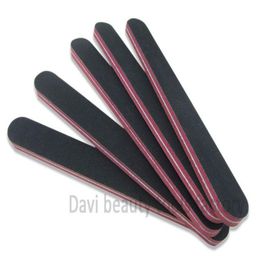 emry board 50pcslot straight red sponge black sandpaper Nail file SC0312046113545