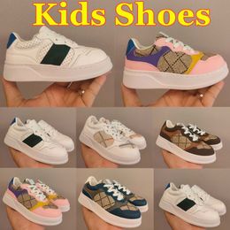 designer kids shoes toddler sneakers baby shoe boys girls Flat leather kid youth infants First Walkers trainers