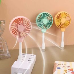 Electric Fans Mini Handheld Portable USB Cooling Fan Quiet Power Bank Laptop Desk Table With Fan Adjustment 240319