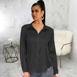 Women's Blouses Light Luxury Celebrity Style Never Tyre Of Classic Comfort And Casual Fashion Solid Colour Shirt