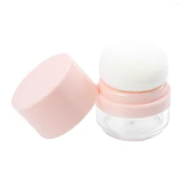 Storage Bottles Compact Cosmetics Powder Container Case Puff Loose Portable Makeup Containers Travel