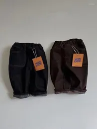 Trousers 2024 Spring Baby Denim Infant Girl Casual Pants Toddler Boy Fashion Versatile Jeans Kids Loose Straight Leg