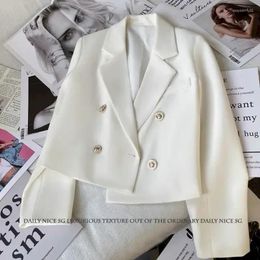 Women's Suits Insozkdg Fashion Spring Coats Women Blazer Korean Style Office Cropped Blazers All-Match Street Long Sleeve Suit Jacket