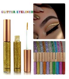 Handaiyan 10 Colored Liquid Eyeliner Glitter Liner Colorful Sequins Shiny Easy to Wear Long Last Makeup Eyeiners8044157