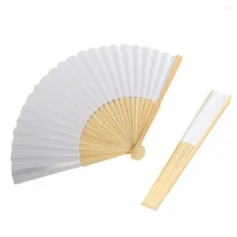 Decorative Figurines Blank White DIY Paper Fans Hand Practice Party Folding Hand-painted Personalized Elegant For Dance Cosplay Props