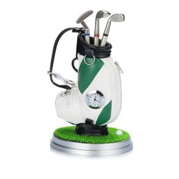 Aids Golf Car With Pen and Watch Novelty Gifts with 3 Pieces Aluminium Pen Golf Bag Pencil Holder Golf Souvenirs Golf Accessories