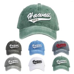 Ball Caps Washed Denim Worn-Out Baseball Cap Sports Alphabet Embroidery Unisex Hats Outdoor Travel Fashion For Men Womens