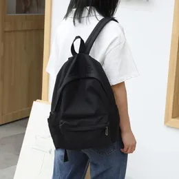 School Bags Leisure Female Nylon Shopping Travel Handbags Students Solid Color Large Capacity Rucksacks Ladies Zipper Knapsacks