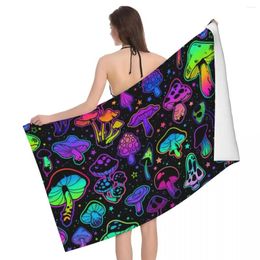 Towel Mushroom Pattern Beach Custom Magic Boho Super Soft Microfiber Pool Towels