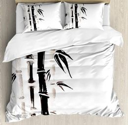 Bedding Sets Bamboo House Decor Set Comforter Duvet Cover Pillow Shams Pattern In Traditional Chi Double Bed