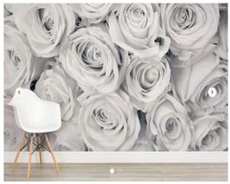 Wallpapers Custom Floral Wallpaper Rose Mist Mural For Living Room Bedroom Background Wall Home Decoration