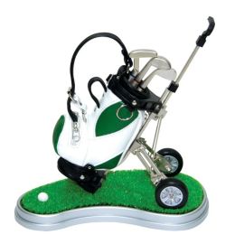 Aids Mini Golf Cart Trolley Bag Pen Holder Desk Decoration Novelty Gift