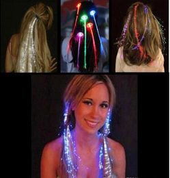 LED Flash Braid Women Colourful Luminous Hair Clips Barrette Fibre Hairpin Light Up Party Bar Night Xmas Toys Decor WY0913884742