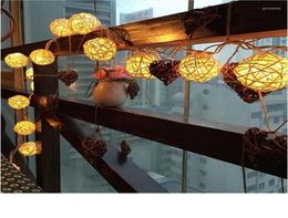 Strings LED String Lights Rattan Ball Garlands Holiday Wedding Party Decoration USB Battery Powered Christmas Fairy Light Outdoo8151938