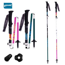 Sticks Pioneer Foldable 3Sections Trekking Poles Walking Sticks Alpenstock Telescopic 7075 Aluminium Altralight Adjustable