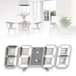 Table Clocks 3D LED Digital Clock Luminous Fashion Wall USB Plug In Electronic Time Temperature Display Home Decor